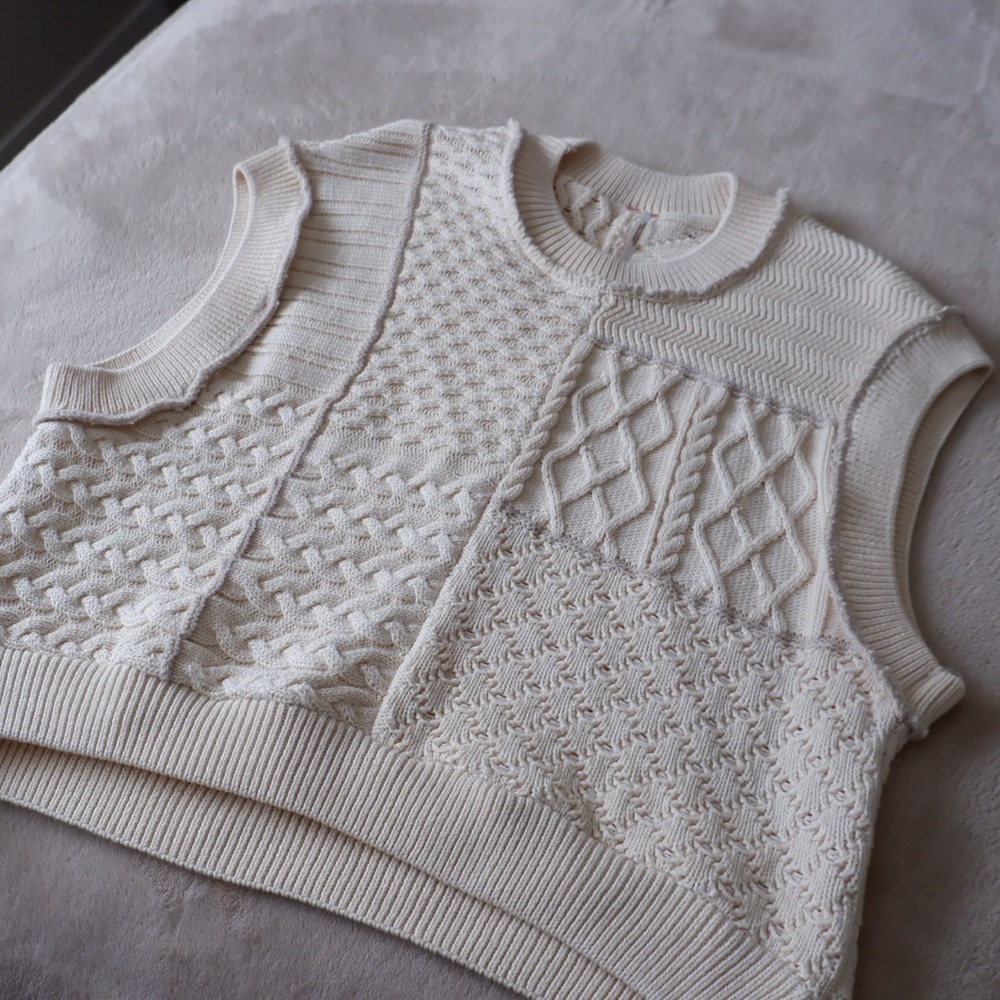 SOLD- FREE PEOPLE Take The Plunge Sweater Vest - Picture 5 of 9